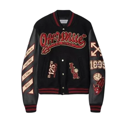 Off White AC Milan Varsity Jacket